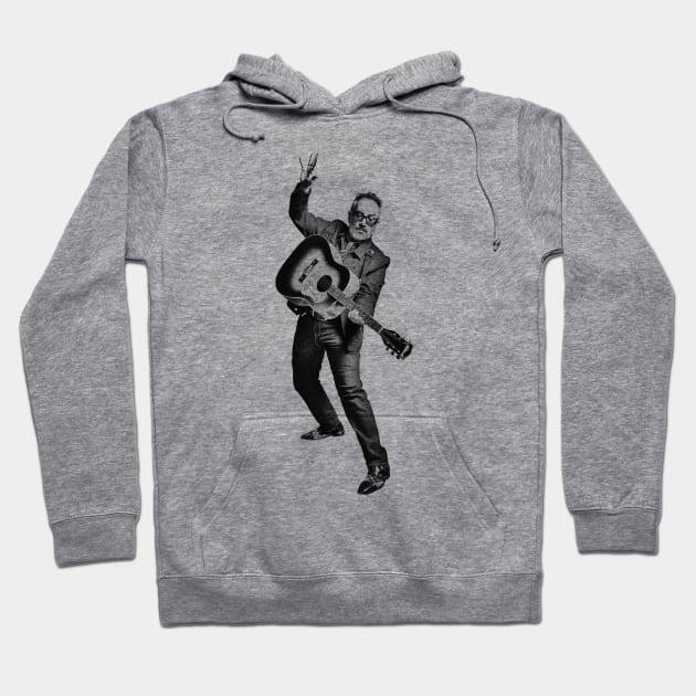 Retro Classic Elvis Costello Hoodie by DudiDama.co